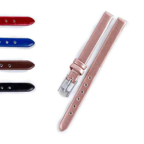 Rosy Brown 8mm Red / Pink / Blue / Brown / Black Leather Watch Strap [W101]