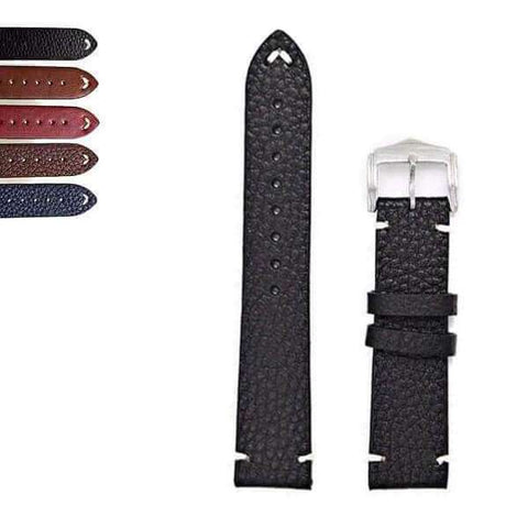 Dark Slate Gray 20mm 22mm 24mm Red / Blue / Brown / Black Leather Watch Strap [W022]