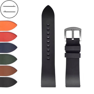 19mm 20mm 21mm 22mm 24mm Orange / Red / Blue / Green / Brown / Black Rubber Watch Strap with Quick Release Pin [W174]