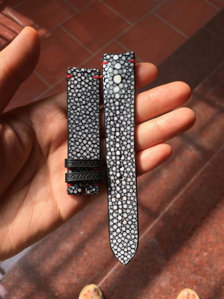 [Custom] Handmade Single Pearl Stingray Watch Strap