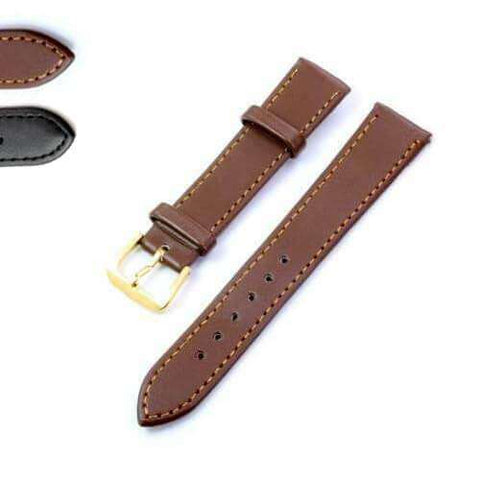 Sienna 8mm 10mm 12mm 14mm 16mm 18mm 20mm 22mm Brown / Black Leather Watch Strap [W111]