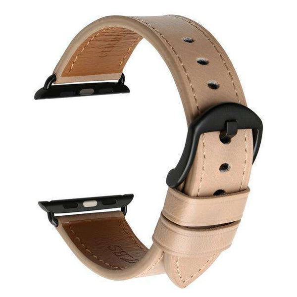 Brown / Black Leather Watch Bands for Apple Watch [W026]