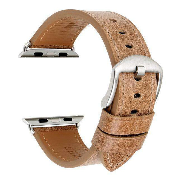 Brown / Black Leather Watch Bands for Apple Watch [W026]