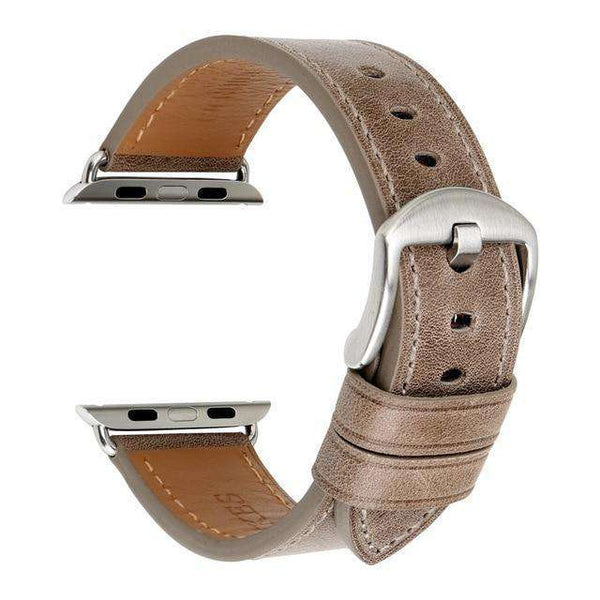 Brown / Black Leather Watch Bands for Apple Watch [W026]