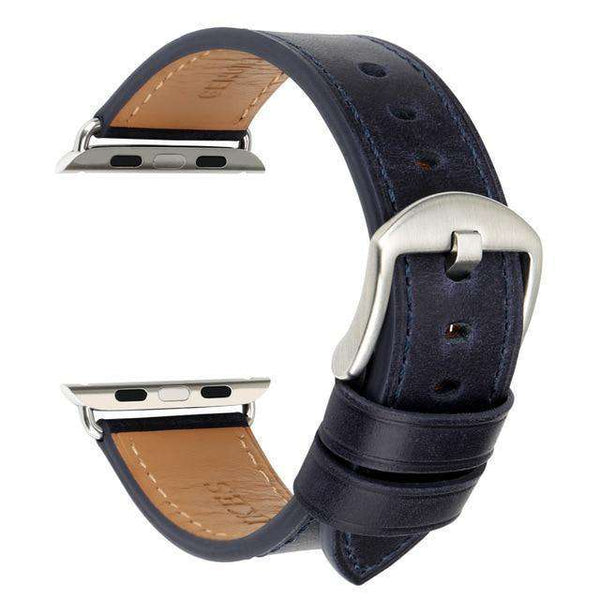 Brown / Black Leather Watch Bands for Apple Watch [W026]