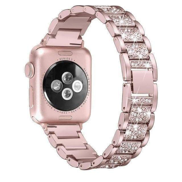 Crystal Stainless Steel Watch Bands for Apple Watch [W052]