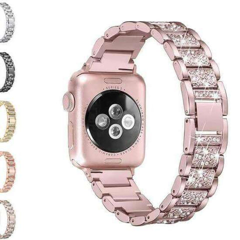 Thistle Crystal Stainless Steel Watch Bands for Apple Watch [W052]