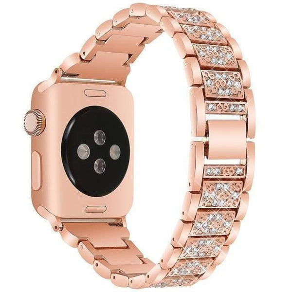 Crystal Stainless Steel Watch Bands for Apple Watch [W052]