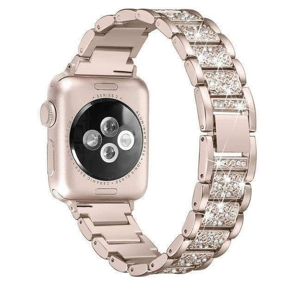 Crystal Stainless Steel Watch Bands for Apple Watch [W052]