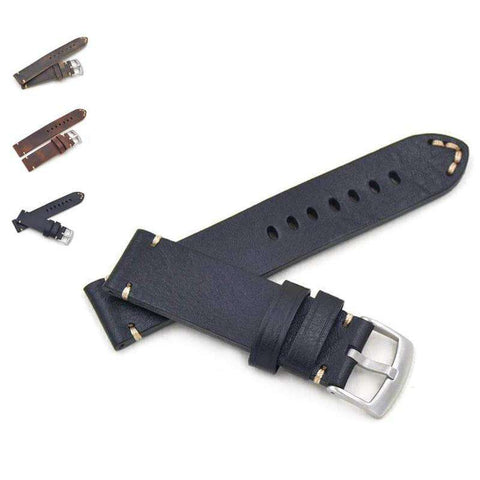 Dark Slate Gray 18mm 19mm 20mm 21mm 22mm Green / Brown / Black Leather Watch Strap [W083]