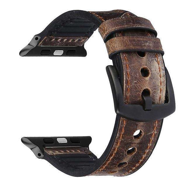 Leather Silicone Bands for Apple Watch [W105]