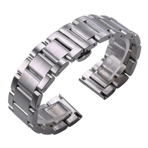 Lavender 18mm 20mm 21mm 22mm 23mm 24mm Silver Stainless Steel Bracelet Watch Strap [W062]