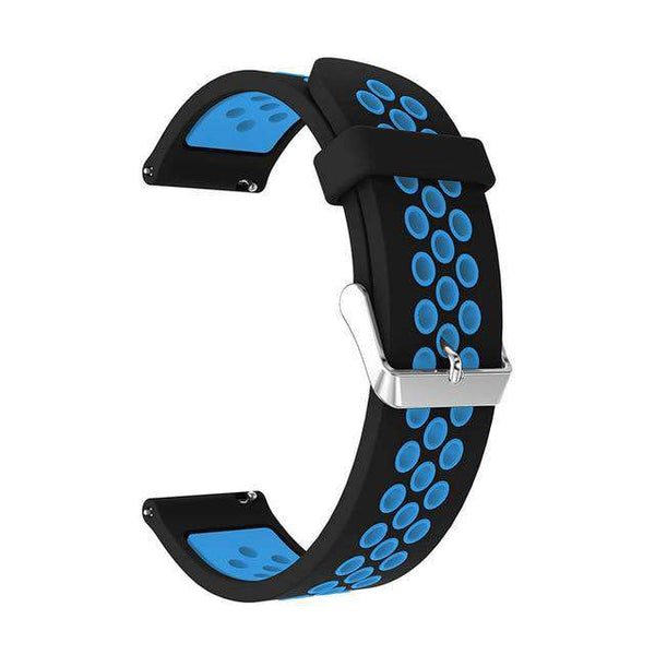 Black 22mm Silicone Rubber Strap with Quick Release Pin [W168]