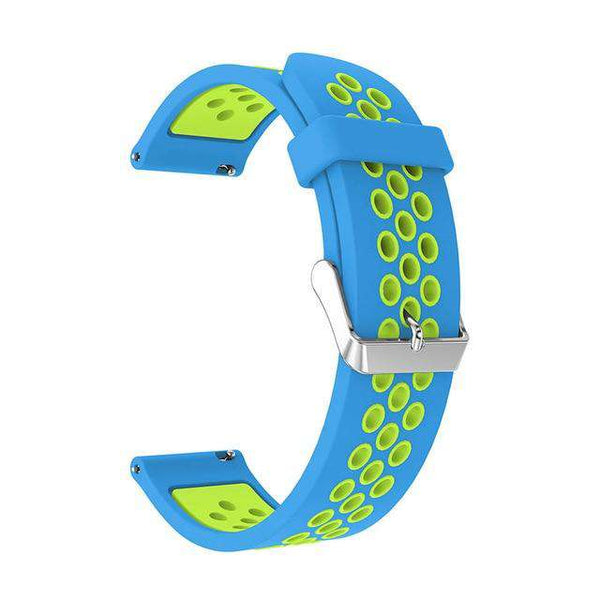 Dodger Blue 22mm Silicone Rubber Strap with Quick Release Pin [W168]