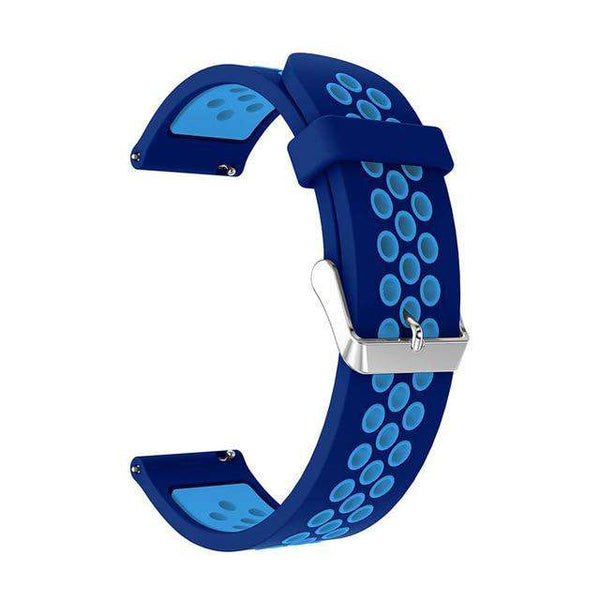 Midnight Blue 22mm Silicone Rubber Strap with Quick Release Pin [W168]