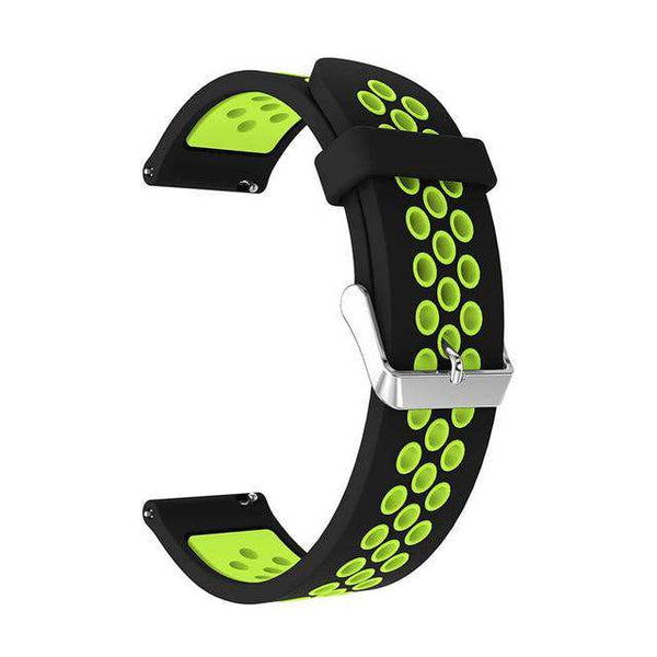 Black 22mm Silicone Rubber Strap with Quick Release Pin [W168]