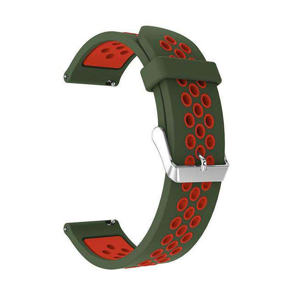 Brown 22mm Silicone Rubber Strap with Quick Release Pin [W168]