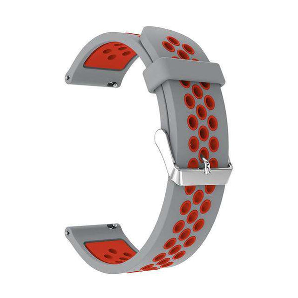 Brown 22mm Silicone Rubber Strap with Quick Release Pin [W168]