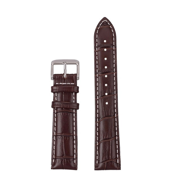 12mm 14mm 16mm 18mm 19mm 20mm 21mm 22mm 24mm 26mm White / Red / Pink / Brown / Black Leather Watch Strap [W173]
