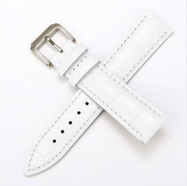 Gray 12mm 13mm 14mm 15mm 16mm White / Red / Pink / Blue Leather Watch Strap [W159]