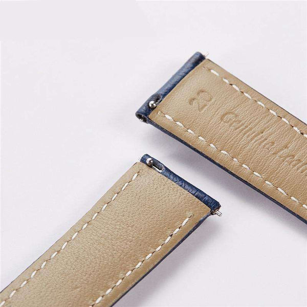 Rosy Brown 18mm 20mm 22mm Orange / Red / Blue / Brown / Black Leather Watch Strap with Quick Release Pin [W158]