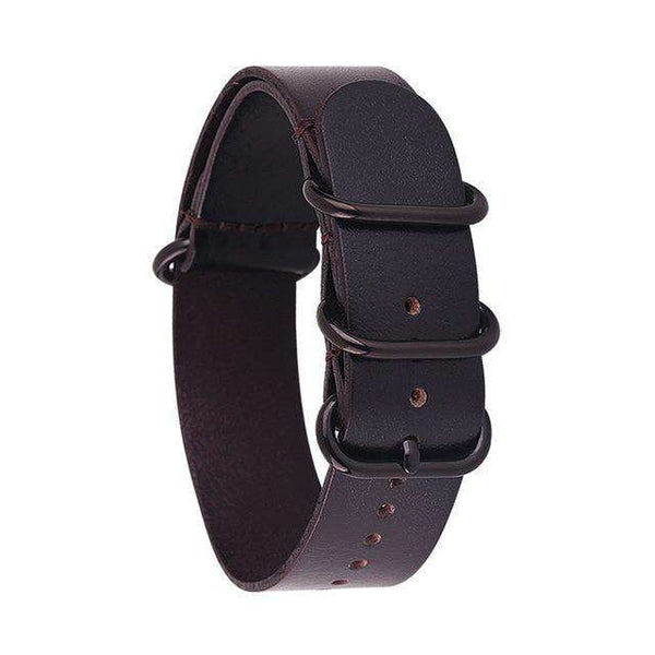 Dark Slate Gray 14mm 16mm 18mm 20mm 22mm 24mm Red / Blue / Brown / Black ZULU Leather Watch Strap [W169]