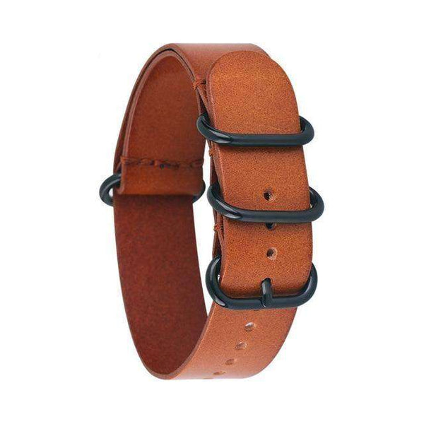 Sienna 14mm 16mm 18mm 20mm 22mm 24mm Red / Blue / Brown / Black ZULU Leather Watch Strap [W169]