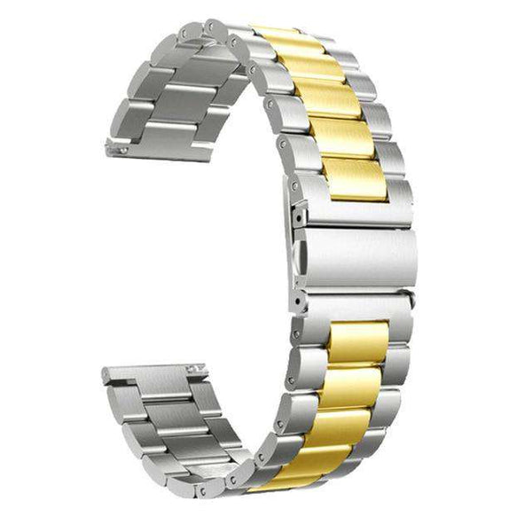 Pale Goldenrod 18mm 20mm 22mm 23mm 24mm Stainless Steel Watch Strap with Quick Release Pin [W162]