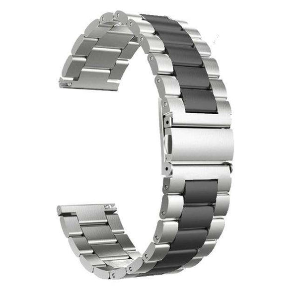 Dark Gray 18mm 20mm 22mm 23mm 24mm Stainless Steel Watch Strap with Quick Release Pin [W162]