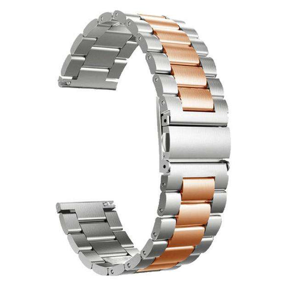 Beige 18mm 20mm 22mm 23mm 24mm Stainless Steel Watch Strap with Quick Release Pin [W162]