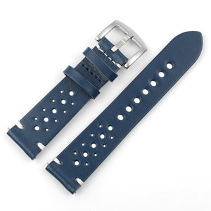 18mm 20mm 22mm 24mm Blue / Red / Brown / Black Leather Watch Strap [W175]