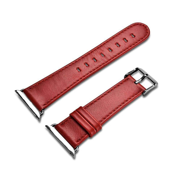 Red / Blue / Brown / Black Leather Watch Bands for Apple Watch [X]