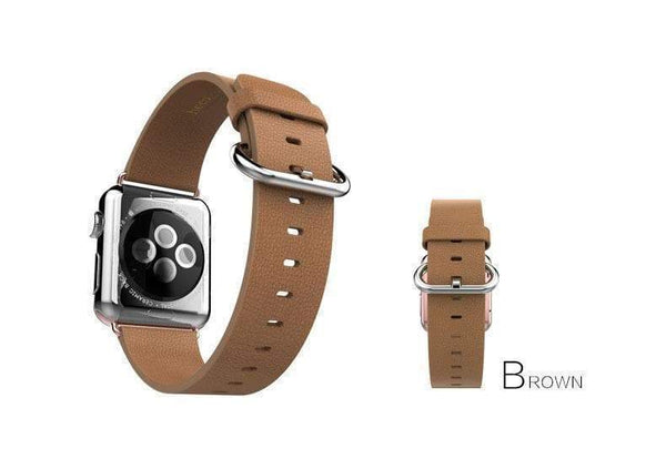 Red / Blue / Brown / Black Leather Watch Bands for Apple Watch [W051]