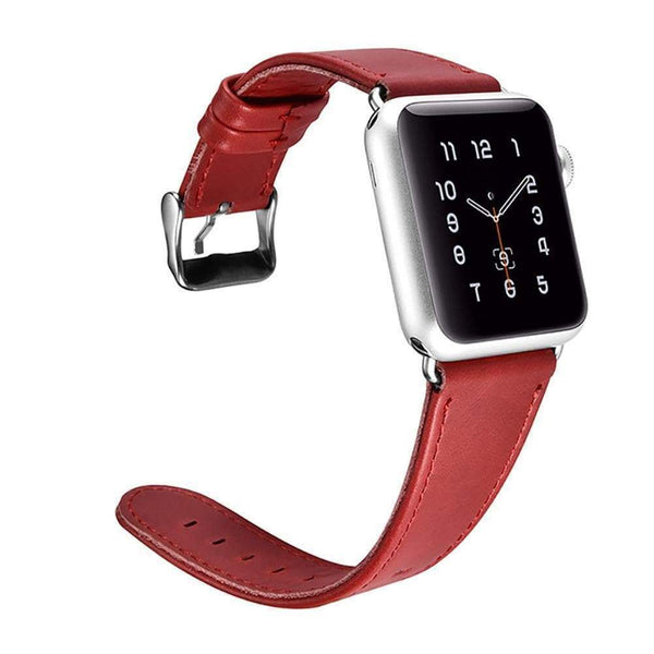 Red / Blue / Brown / Black Leather Watch Bands for Apple Watch [X]