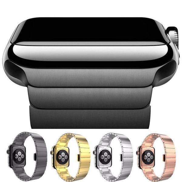 Silver / Gold / Rose Gold / Black Stainless Steel Watch Band for Apple Watch [W030]