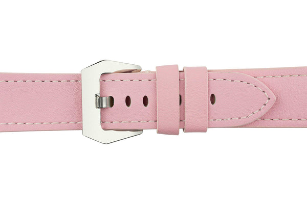 22mm Lavender Pink Leather Watch Strap