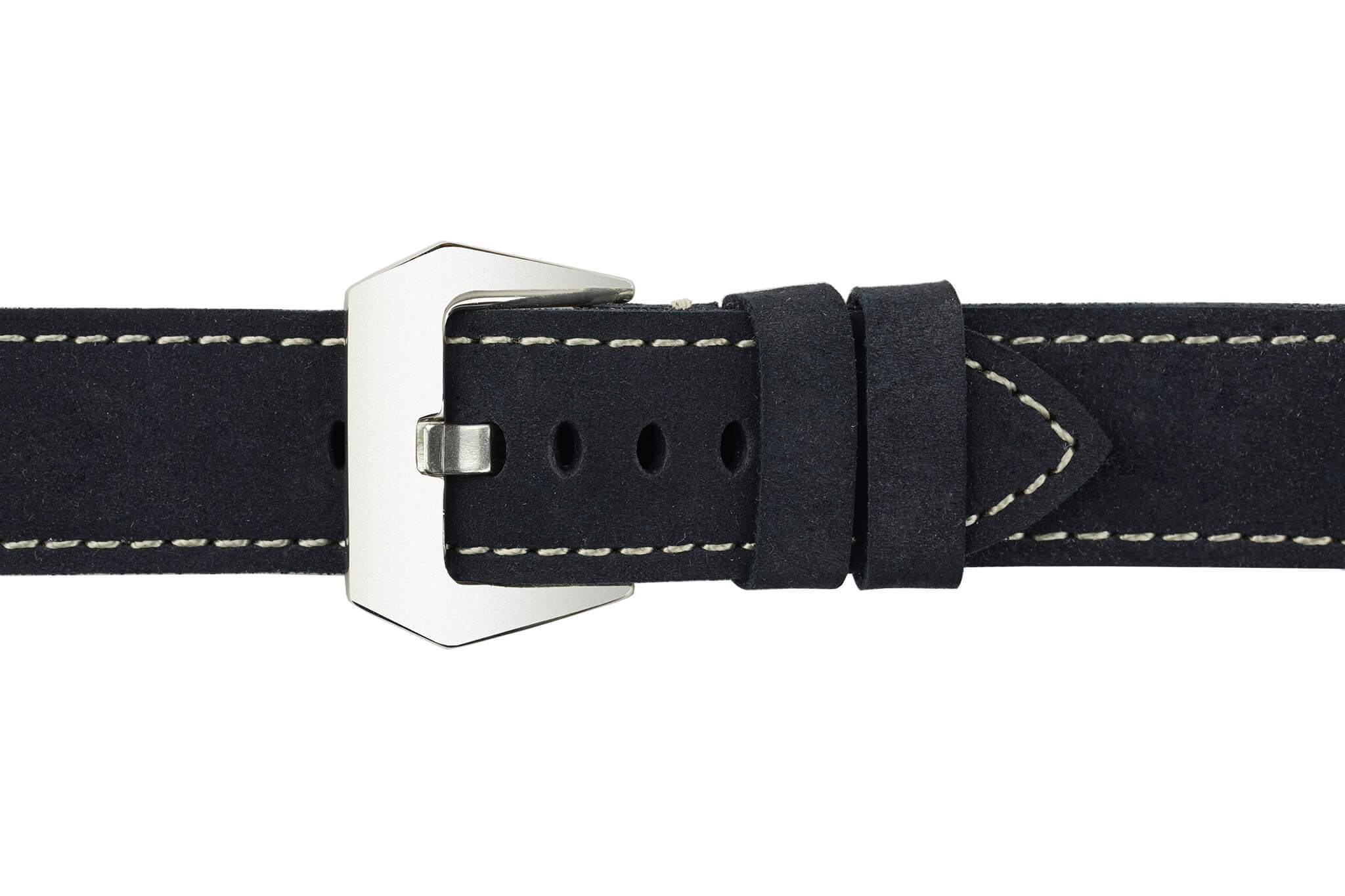 22mm Prussian Blue Leather Watch Strap (Soft Leather)