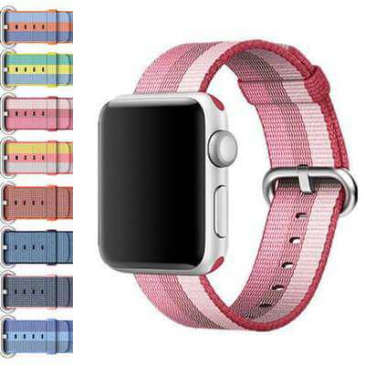 Black Woven Nylon Watch Bands for Apple Watch [X]